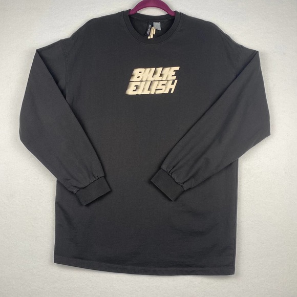 H&M Tops - H&M Billie Eilish Sz S‎ Long Sleeve Crewneck Print Sweatshirt Oversized Gray Top